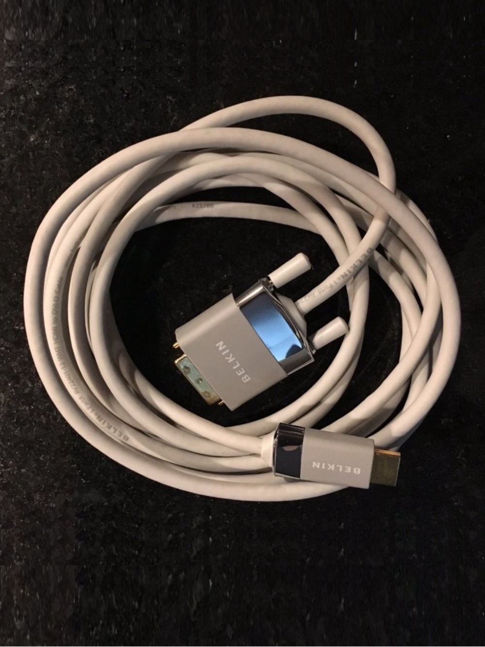 BELKIN HDMI-DVI Video Cable 12ft. 24K Gold Connect